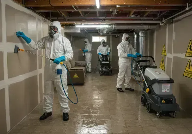 Basement Moisture Removal and Structural Drying process in Chelan County, WA